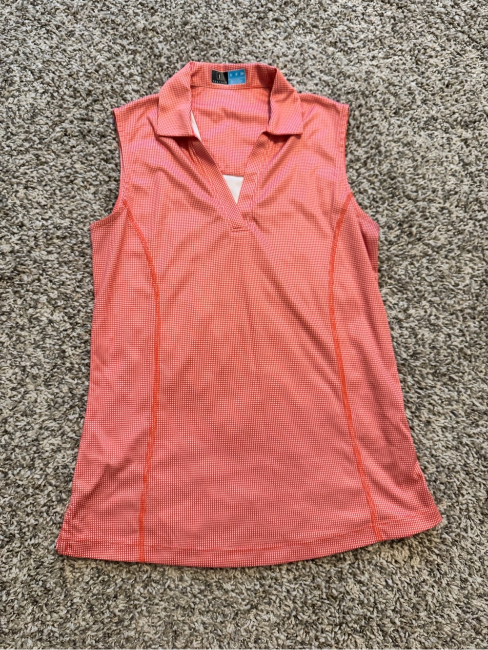 PGA Tour Coral Sleeveless Polo Tank Top